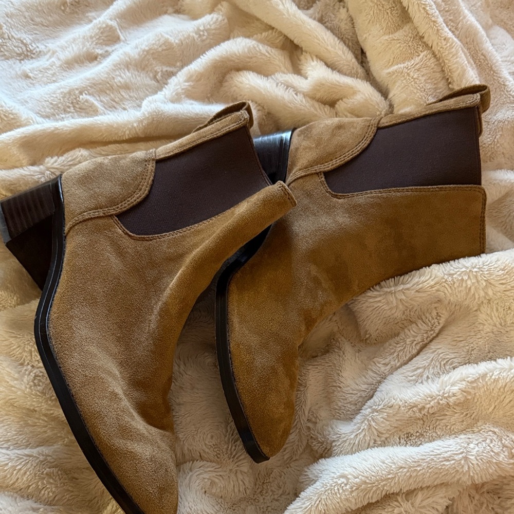 J. Crew Brown Suede Ankle Boots - Picture 5 of 9